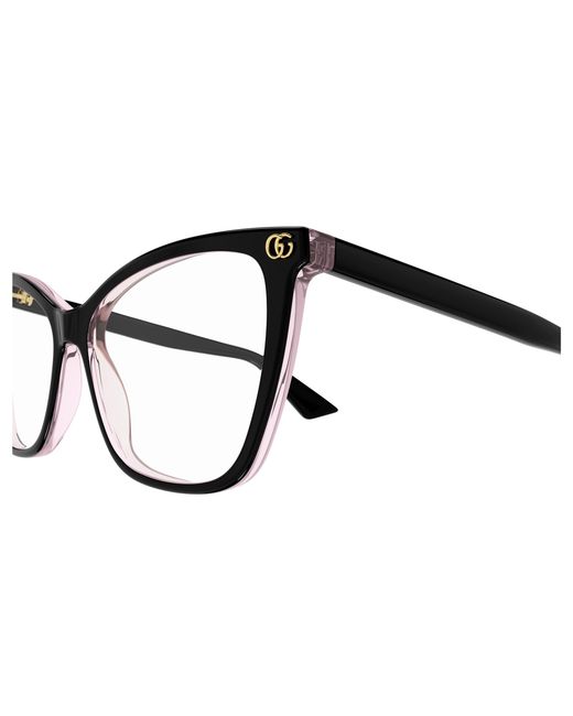Gucci Black Gg1817O 003 Optical Frames Acetate Transparent Cat Eye