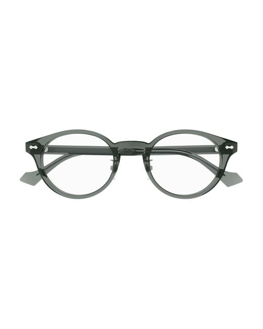 Gucci Black Gg1127Oj 005 Optical Frames Acetate Transparent Round for men