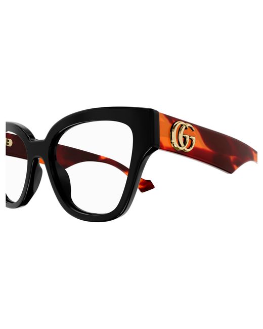Gucci Black Gg1424O 007 Optical Frames Acetate Geometric
