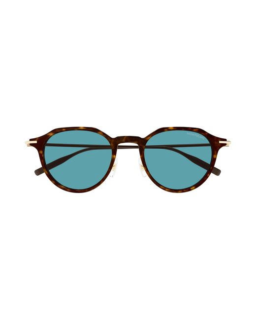 Montblanc Black Mb0355S 006 Sunglasses Injected Round for men