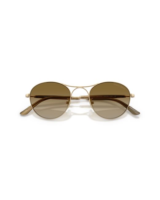 Giorgio Armani Black Ar6177 341713 Sunglasses Steel Round Normal Shaded for men