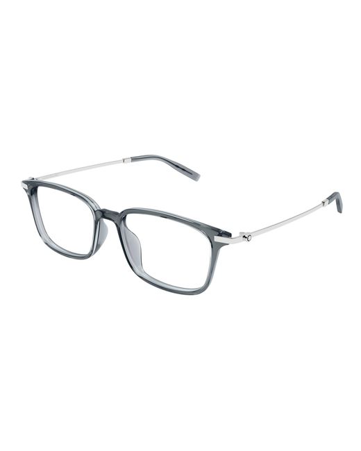 Montblanc Black Mb0315Oa 002 Optical Frames Acetate Transparent Squared for men