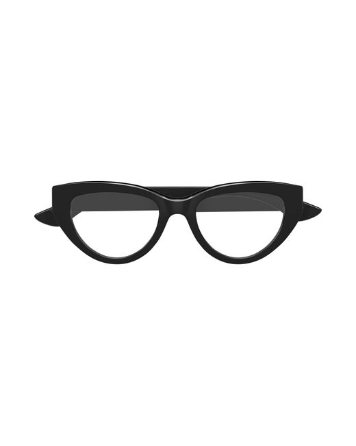 McQueen Black Am0529O 001 Optical Frames Acetate Transparent Cat Eye
