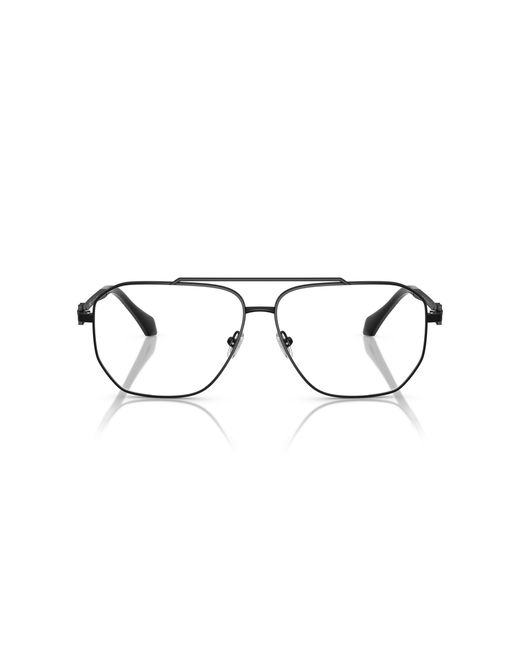 Versace Black Ve1307 1436 Optical Frames Metal Pilot Normal for men