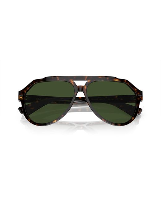 Dolce & Gabbana Black Dg4452 502/71 Sunglasses Acetate Pilot Normal for men