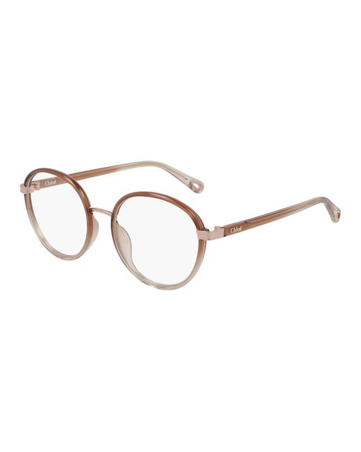Chloé Black Ch0033O 001 Optical Frames Injected Transparent Round