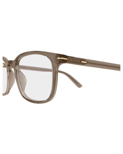 Gucci Black Gg2129O 003 Optical Frames Acetate Transparent Squared for men