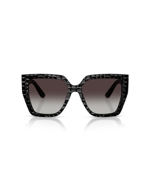 Dolce & Gabbana Black Dg4438 32888G Sunglasses Acetate Squared Normal Shaded