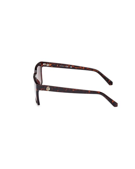 Guess Black Gu00084 52F Sunglasses Injected Squared Normal Shaded for men