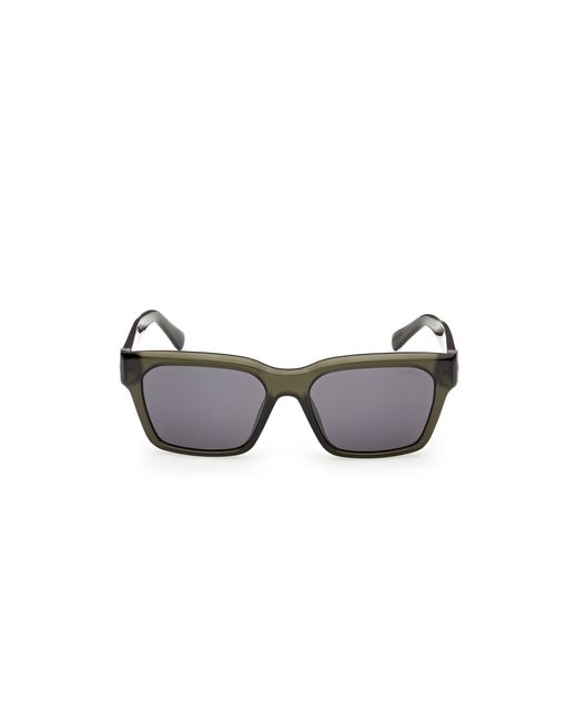 Guess Black Gu00299 96A Sunglasses Injected Smoke Squared Normal for men