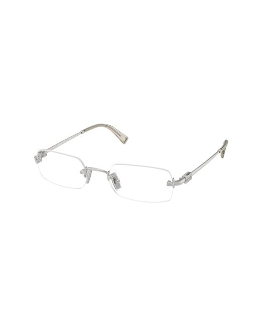 Miu Miu Black Mu 50Yv 1Bc1O1 Optical Frames Metal Transparent Squared Normal