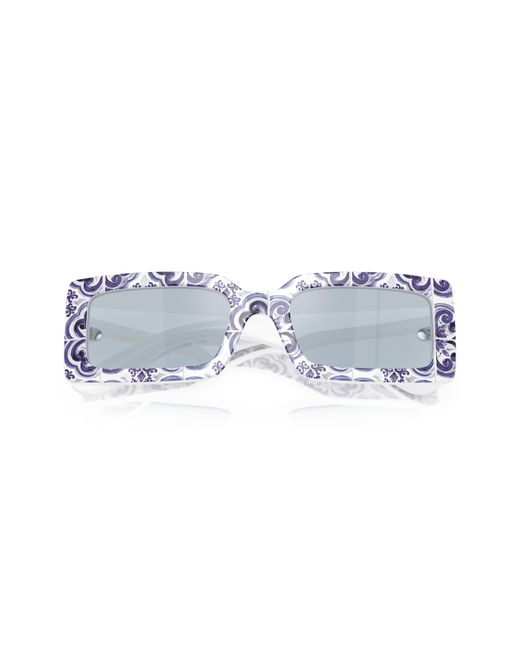 Dolce & Gabbana Black Dg4416 345155 Sunglasses Acetate Light Squared Mirrored
