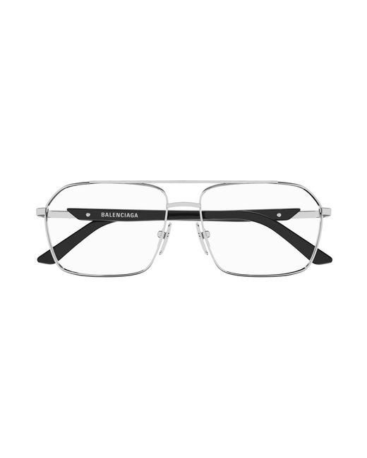 Balenciaga Black Bb0248O 001 Optical Frames Metal Squared for men