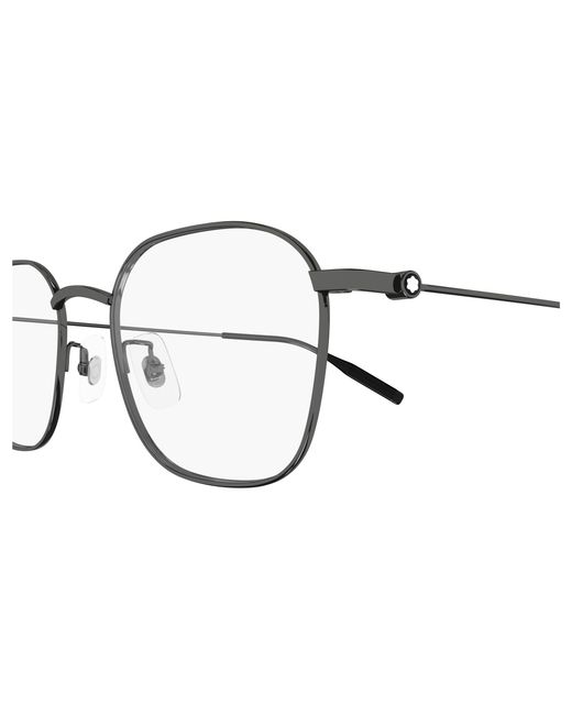 Montblanc Black Mb0371Oa 003 Optical Frames Titanium Transparent Squared for men