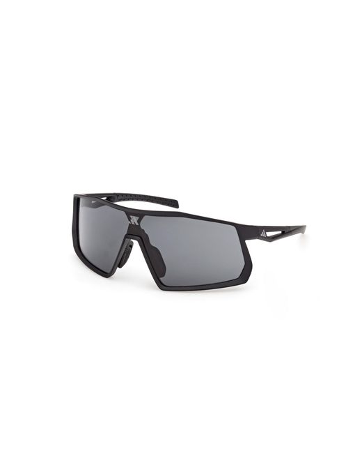 Adidas Originals Black Sp0123 Kentro 02A Sunglasses Injected Smoke Mask Normal for men