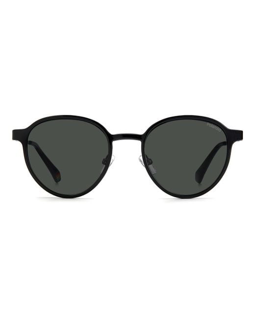 Polaroid Black Pld 6158/Cs 807/M9 Sunglasses Steel Round Clip-On