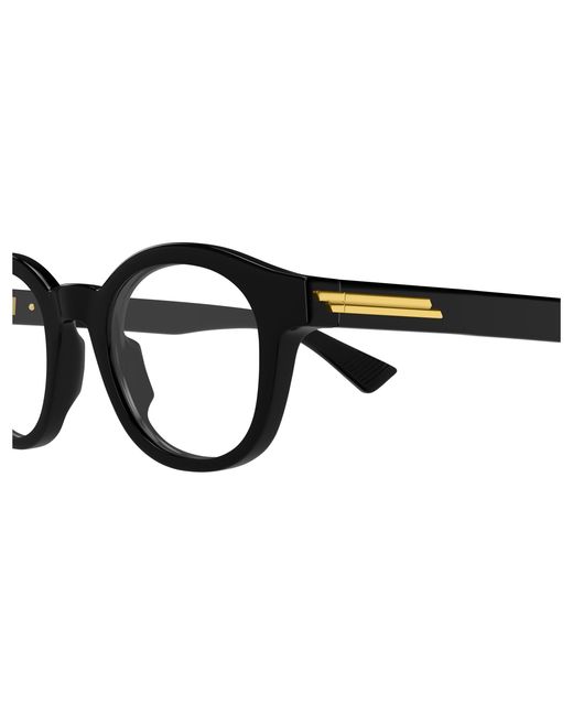 Bottega Veneta Black Bv1413O 001 Optical Frames Acetate Transparent Round for men