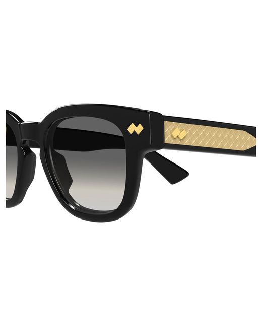 Bottega Veneta Black Bv1441S 001 Sunglasses Acetate Round