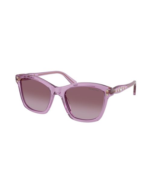 Swarovski Purple Sk6063 10968H Sunglasses Acetate Squared Normal Nuanced