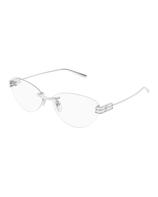 Balenciaga Black Bb0489O 001 Optical Frames Metal Transparent Cat Eye