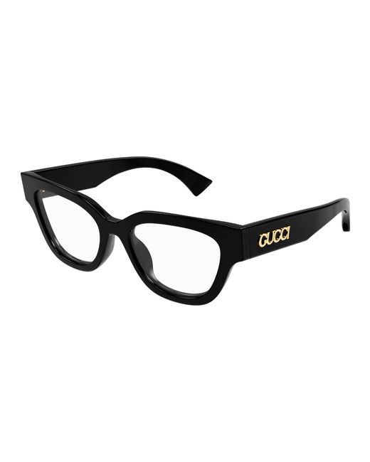 Gucci Black Gg1837O 001 Optical Frames Acetate Transparent Butterfly