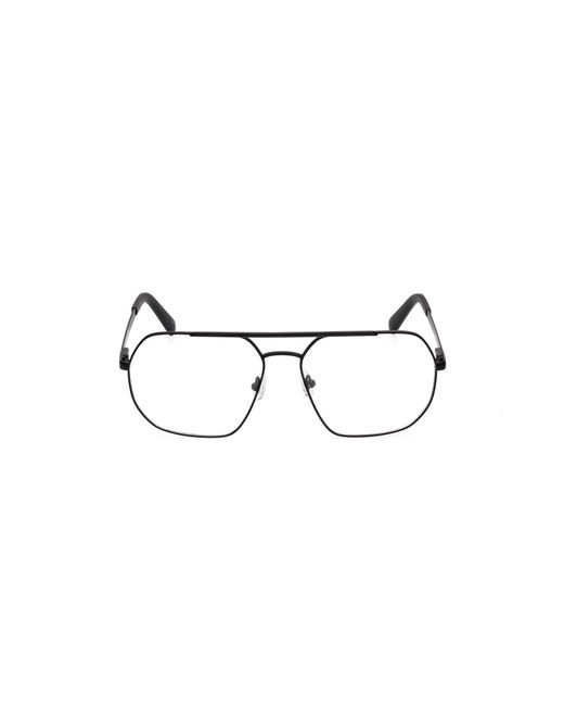 Guess Black Gu50075 002 Optical Frames Metal Pilot Normal for men