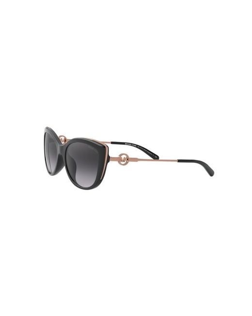 Michael Kors Black Mk2127U 33328G Sunglasses Plastic Cat Eye Shaded