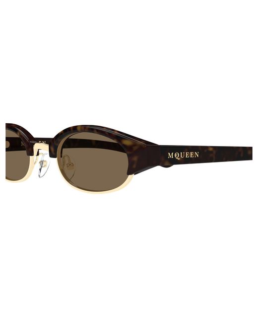 McQueen Black Am0534S 002 Sunglasses Acetate Round