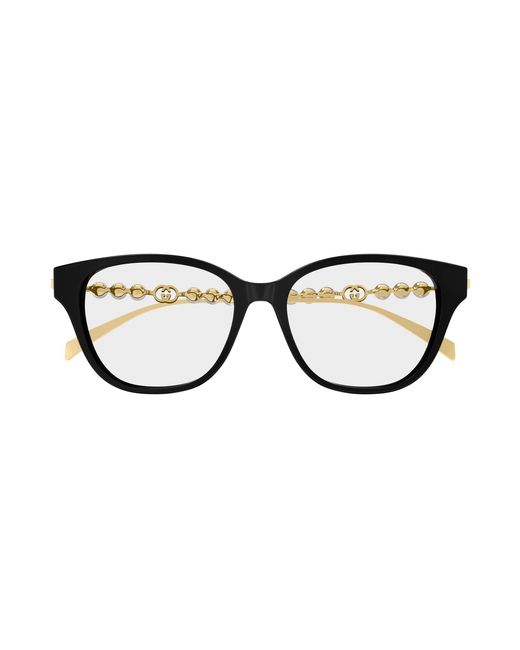 Gucci Black Gg1972Oa 001 Optical Frames Acetate Transparent Round
