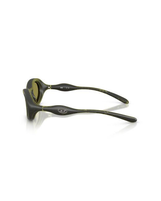 DIESEL Green Dl3011U 511/Cb Sunglasses Injected Round Normal