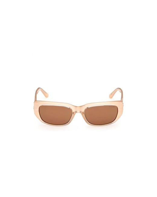 Guess Black Gu00306 44U Sunglasses Injected Bordeaux Squared Normal