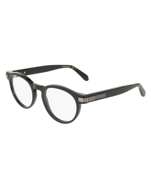 Ferragamo Black Sf3045 001 Optical Frames Acetate Geometric Normal for men