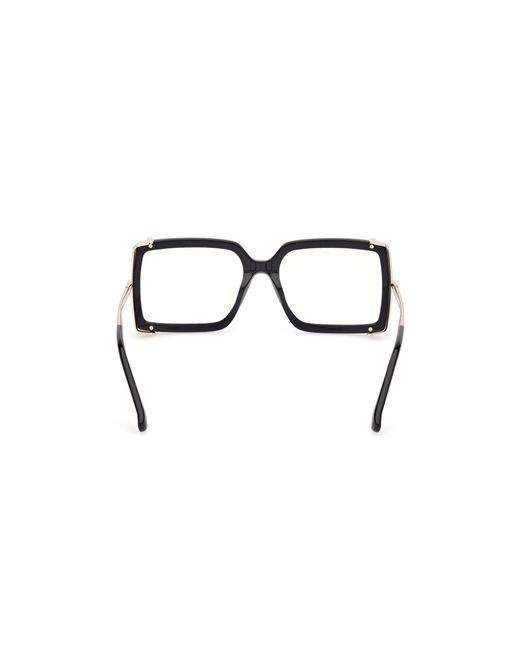 Max Mara Black Mm5155-B 001 Optical Frames Acetate Squared Normal