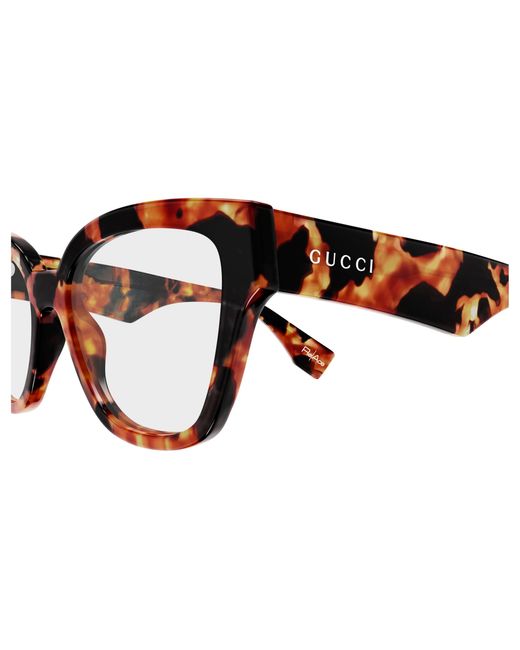 Gucci Black Gg2008O 001 Optical Frames Acetate Transparent Butterfly