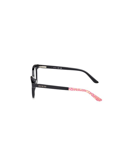 Guess Black Gu50267 001 Optical Frames Acetate Round Normal