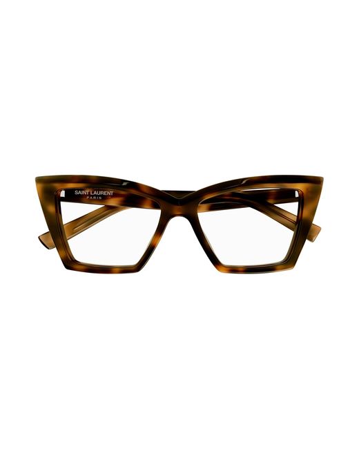 Saint Laurent Black Sl 657 Opt 002 Optical Frames Acetate Transparent Cat Eye