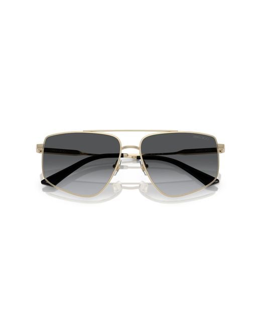 Jimmy Choo Black Jc4011 3006T3 Sunglasses Steel Pilot Polarized Shaded