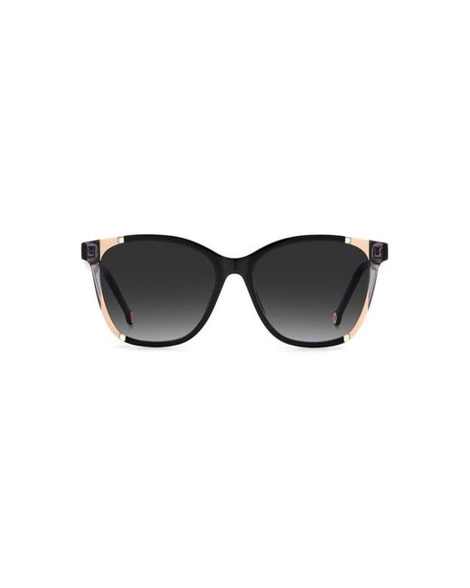 Carolina Herrera Black Ch 0061/S Kdx/9O Sunglasses Plastic Round Shaded