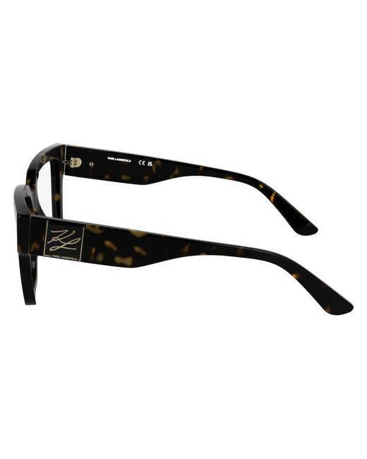Karl Lagerfeld Black Kl6196 242 Optical Frames Acetate Squared Normal