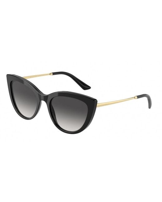 Dolce & Gabbana Black Dg4408 501/8G Sunglasses Plastic Butterfly Normal Nuanced