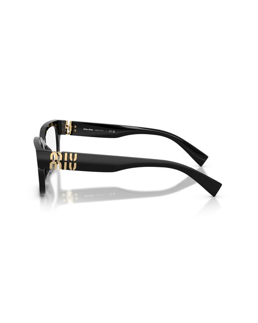 Miu Miu Black Mu 02Yv 16K1O1 Optical Frames Acetate Squared Normal