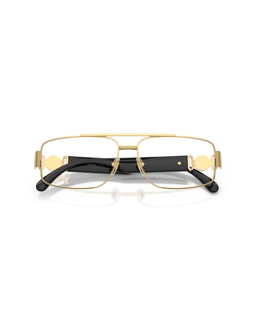 Versace Black Ve1317 1002 Optical Frames Metal Transparent Squared Normal for men