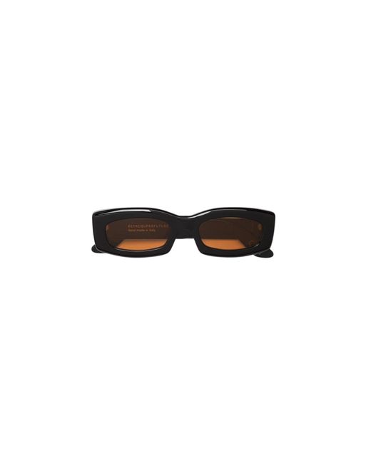 Retrosuperfuture Black Jj9 Zaga Refined Sunglasses Acetate Squared Normal