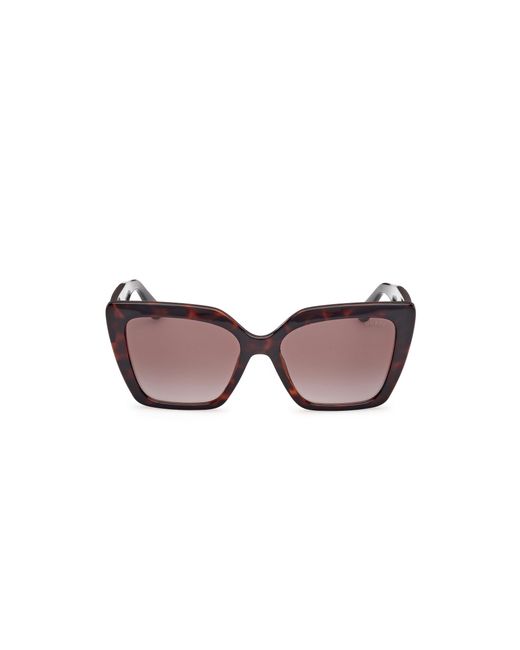 Guess Black Gu00162 52F Sunglasses Injected Marrone Butterfly Normal Sfumato