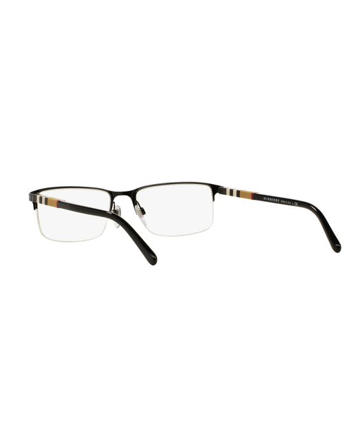 Burberry Black Be1282 1001 Optical Frames Metal Squared Normal for men