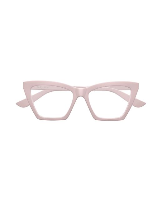 McQueen Black Am0536O 004 Optical Frames Acetate Transparent Cat Eye