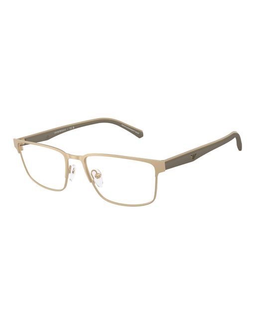 Emporio Armani Black Ea1175 3002 Optical Frames Metal Squared Normal for men