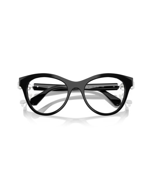 Swarovski Black Sk2036 1001 Optical Frames Acetate Round Normal