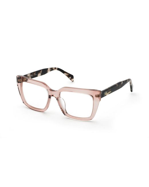 Blumarine Black Vbm881 776 Optical Frames Acetate Squared