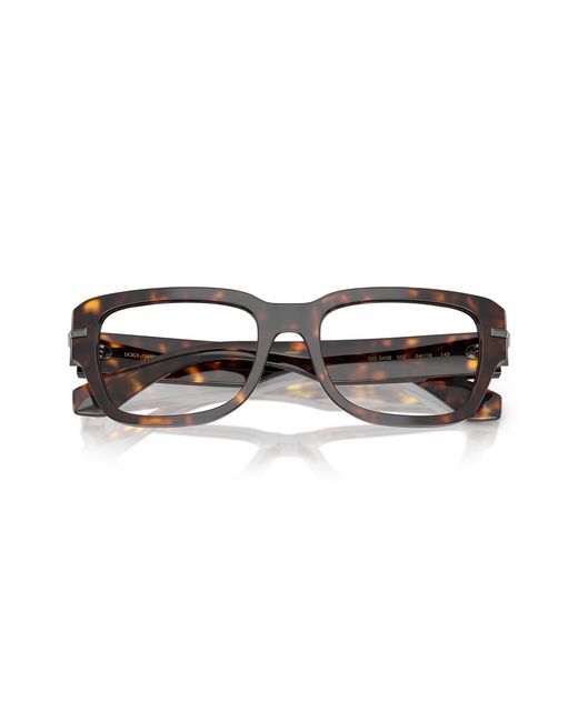 Dolce & Gabbana Black Dg3408 502 Optical Frames Acetate Transparent Squared Normal for men